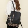 Women's Leopard Print Backpack Anti-Theft Travel Backpack Student Schoolbag