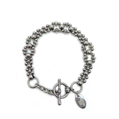 Funkelndes Club Silber Kugelkettchenarmband