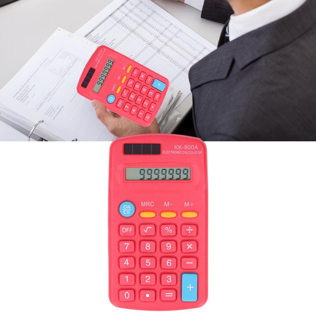  Calculators Handheld 8 Digit with LCD Display Sensitive Button Solar Battery Dual Power for   School Business