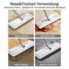JOYMOOP Flat Microfiber Mop for Floor Cleaning Wall Cleaning cm Mop Handle Flexible 33 cm Flat Head with Microfiber Mop Pad White Mop, 125.5 -