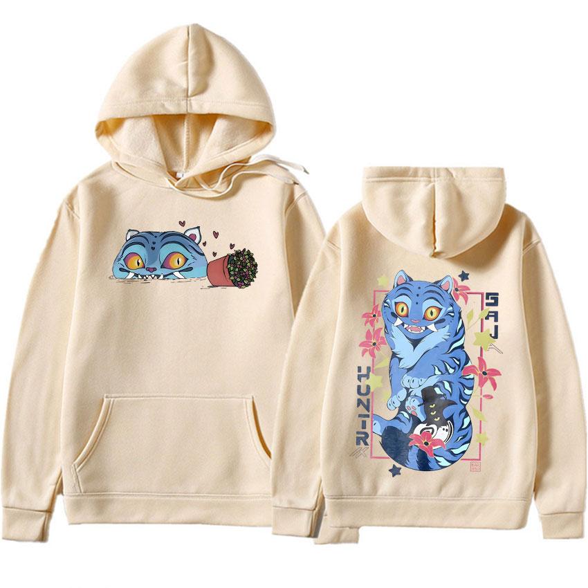KPop Demon Hunters Derpy Tiger Hoodie Harajuku Fashion Pullovers Men's Women Clothing Oversized Aesthetic Sweatshirt