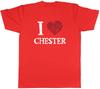 T-shirt Unisex I Love Chester Cheshire RoUnisex Maglietta Città Medievale Regalo