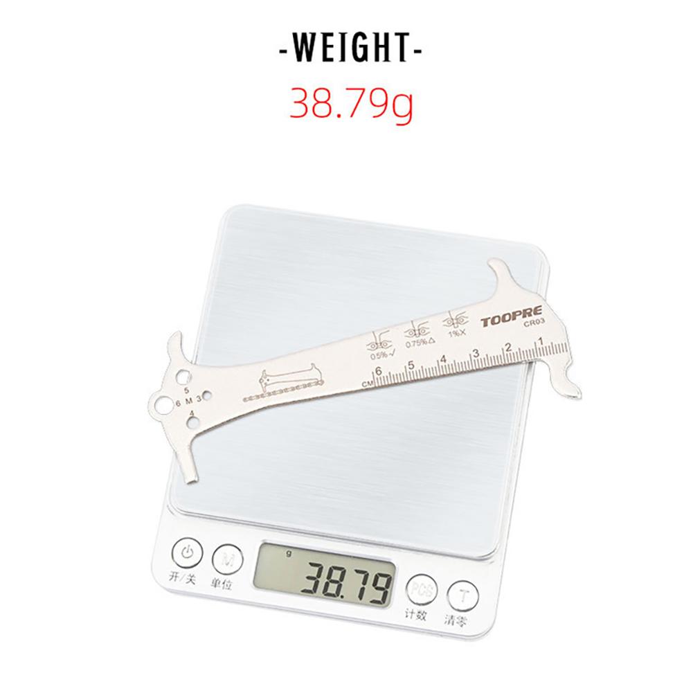 3-in-1 Fahrradkettenlehre Tragbarer Edelstahl Fahrradkettenverschleißanzeiger Messschieber Radsportteile