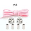 1Pair Lock Shoe laces Without ties Metal Buckle Laces Round Elastic Laces Sneakers Kids Adult No Tie Shoelaces Shoes Accessories