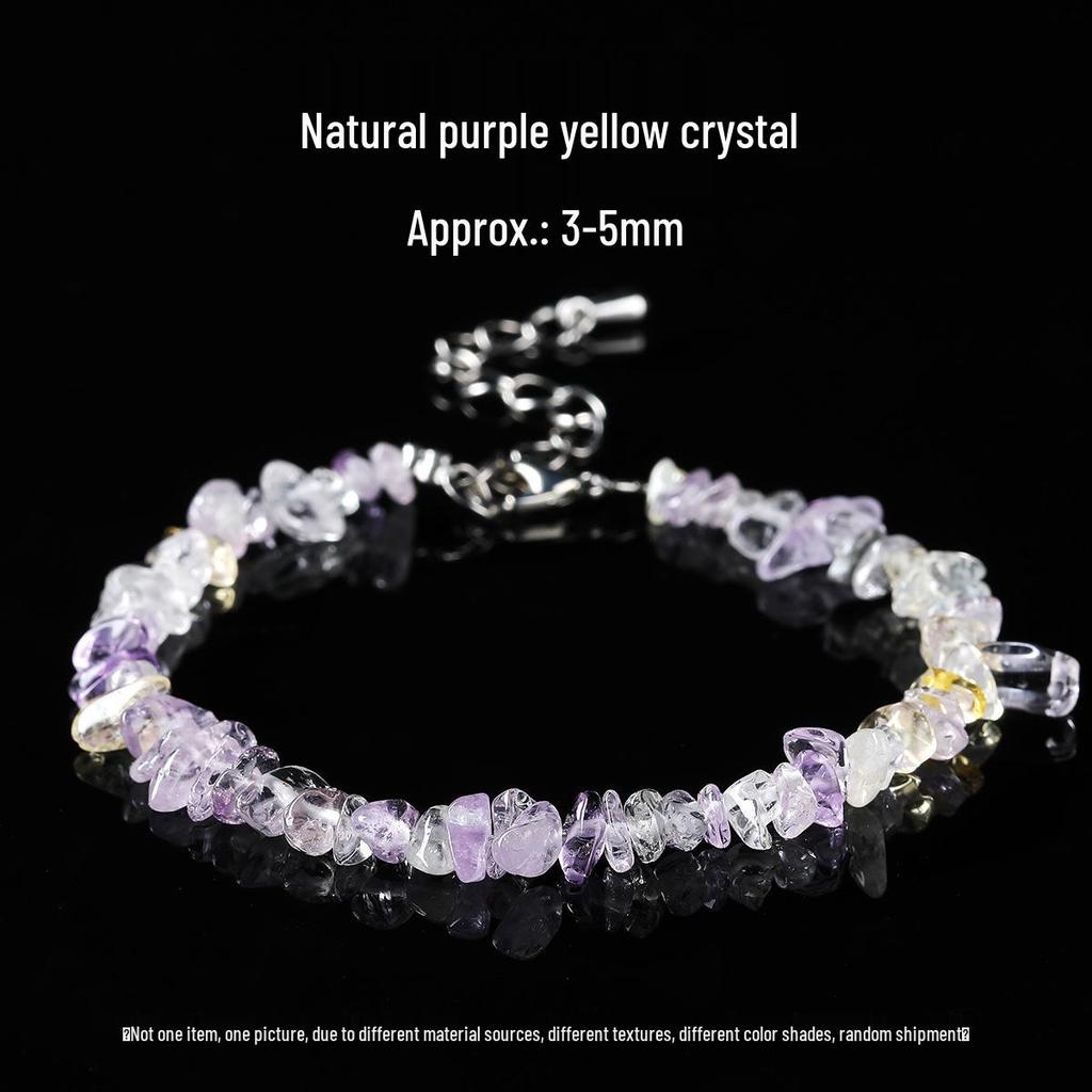 Pulsera Elástica de Chips de Ágata de Siete Colores de Jingdong