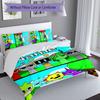 3pcs Custom Name Sprunki themed Bedding Set,Includes 1 Duvet Cover and 2 Pillowcases,All-season Bedroom Decor