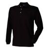Henbury Mens Cotton Pique Long-Sleeved Polo Shirt