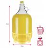 6X Lady 5L W Basket With Screw Cap Carboy Demijohn Balloon For Wine Vodka