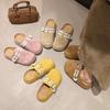 Design Sense Small Bag Head Slippers Outer Wear 2025 Summer and Autumn New Fashion Simple Height Increase Boken Shoes