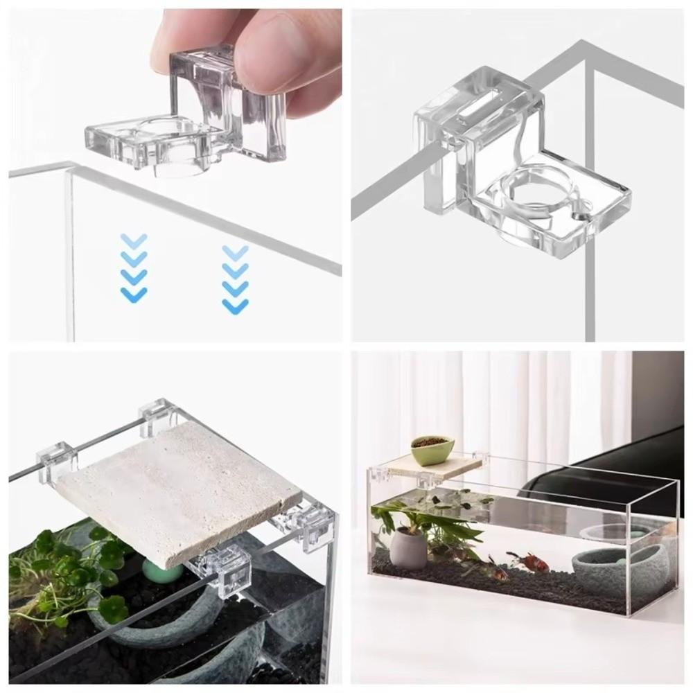 1PC Acrylic Aquarium Lid Cover Support Holder Transparent Fish Tank Acrylic Clips Holder Fish Tank