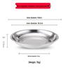 SIFAR Thickened Stainless Steel Round Deep Dinner Plates, 20cm (10-Pack)