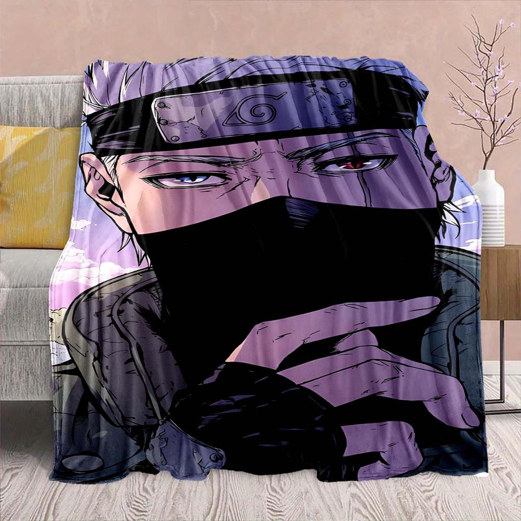 Naruto Anime Flannel Blanket - Soft Warm Perfect for Sofa, Bedding Camping Travel Office Home Decor -QJY