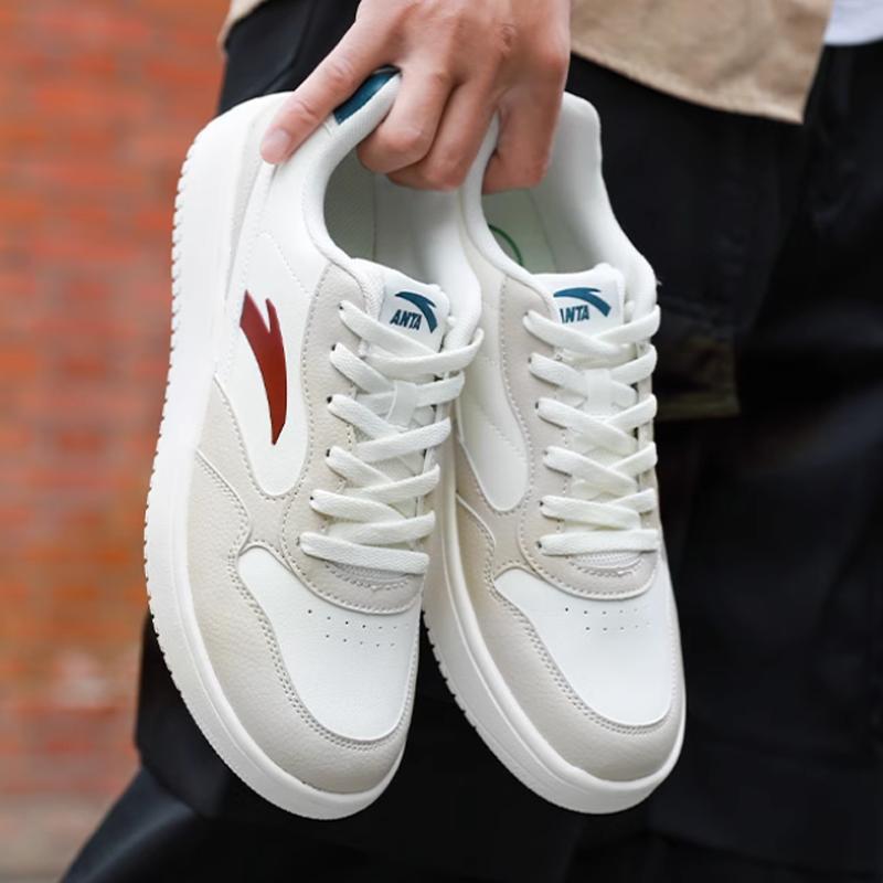 Anta Light Course Non Slip Lightweight Low Top Skateboard Shoes Men's White 912528001-2