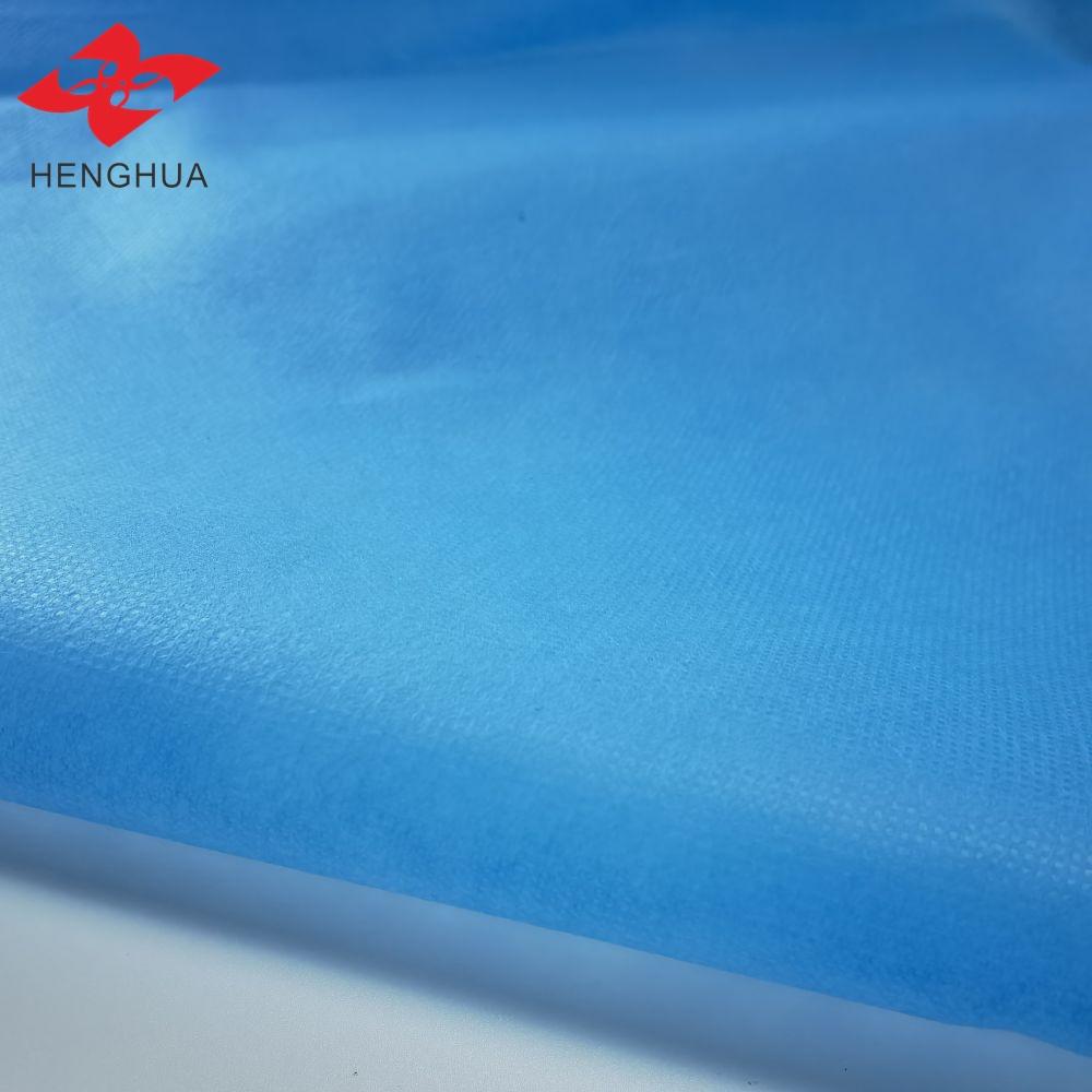 Henghua Non Woven Fabric  100% Polypropylene Medical Blue 30GSM Non-woven TNT for Disposable Cap,bed Cover,shoe Cover синий