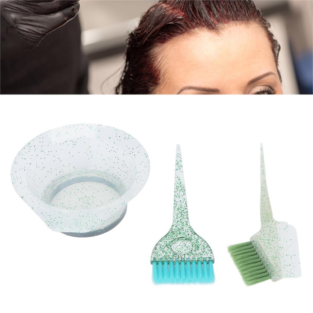3pcs Hair Dye Kit Hair Coloring Brush Dyeing Mixing Bowl Double Side Brush Hairdressing Accessory