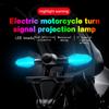 SEAMETAL 2PCS Motorcycle LED Turn Signal Lamp Projection Lamp Sequential Flowing Flash Indicator Lights Running Light