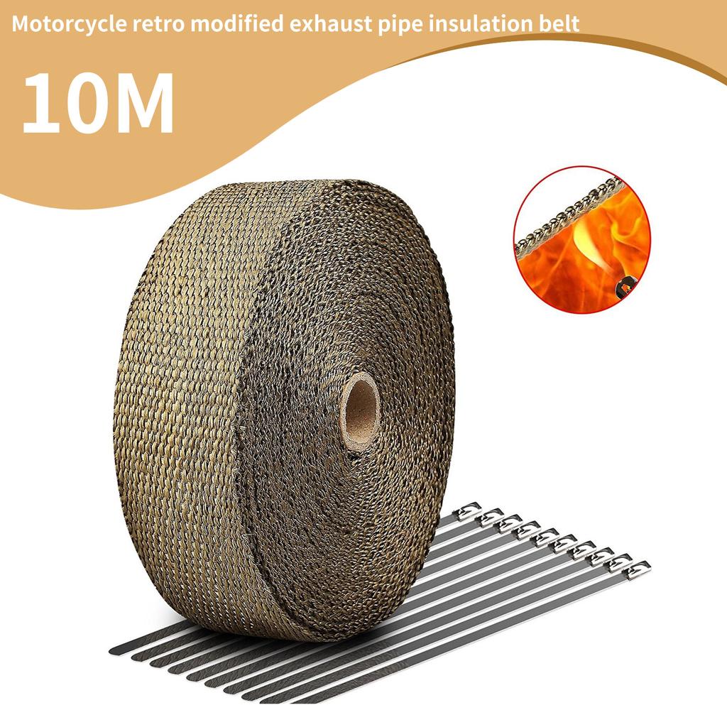 Car Motorcycle Exhaust Wrap Pipe Header Heat Insulation Roll Tape Turbos Heat Exhaust Thermal Wrap Tape