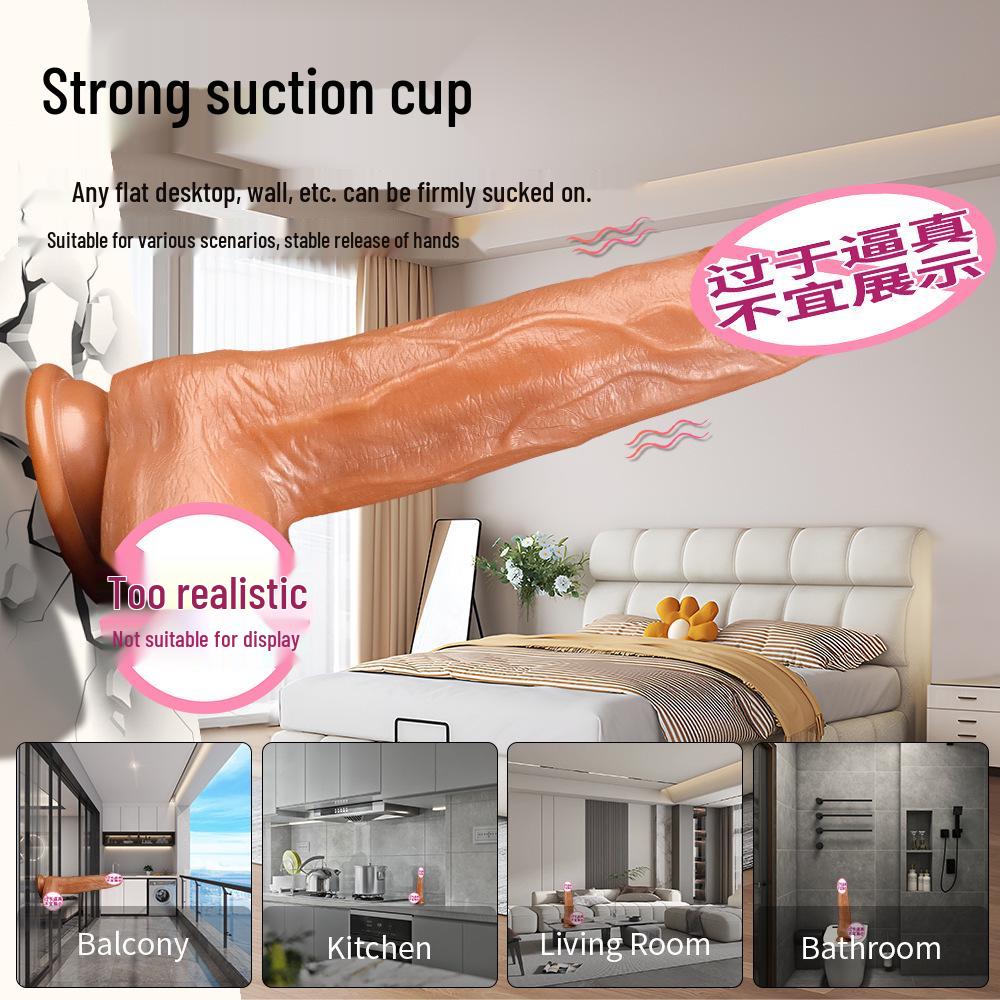 Silicone Telescopic Realistic Vibrator for Women