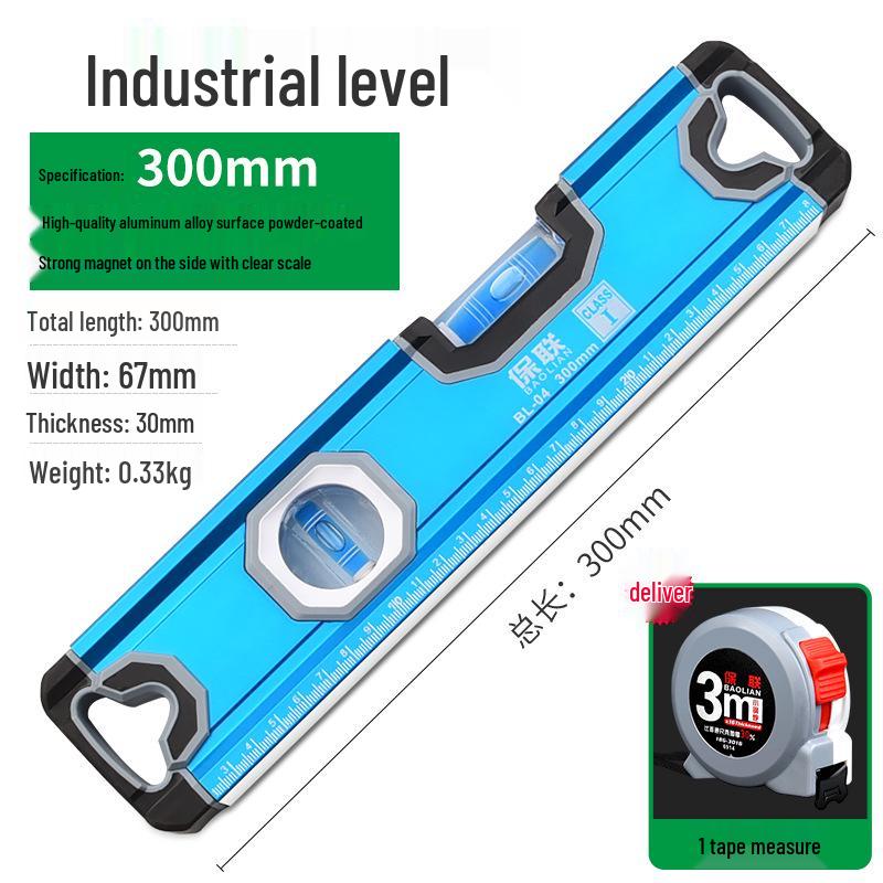Aluminum Alloy Magnetic Spirit Level and Tape Measure Tool