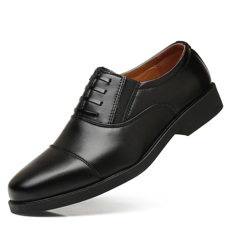Fashion Men Classic Dress Shoes Formal Oxfords Business Office Wedding Shoes Wear Elegant Casual Leather Zapatos Brock Men Flat Shoes