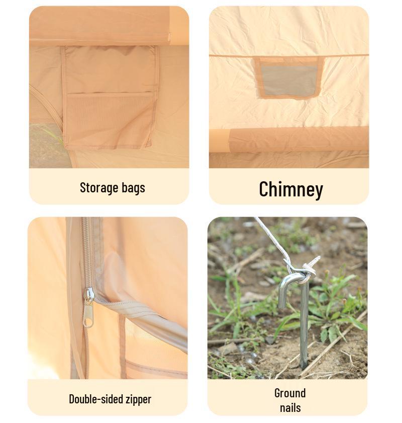 6.3 sqm Lightweight Automatic Inflatable Rainproof Camping Tent