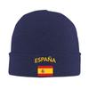 España Flag Knitted Hat For Men Women Knit Hats Winter Beanies Skull Cap Unisex Black Soft Warm Winter Hat Print Beanie Hat