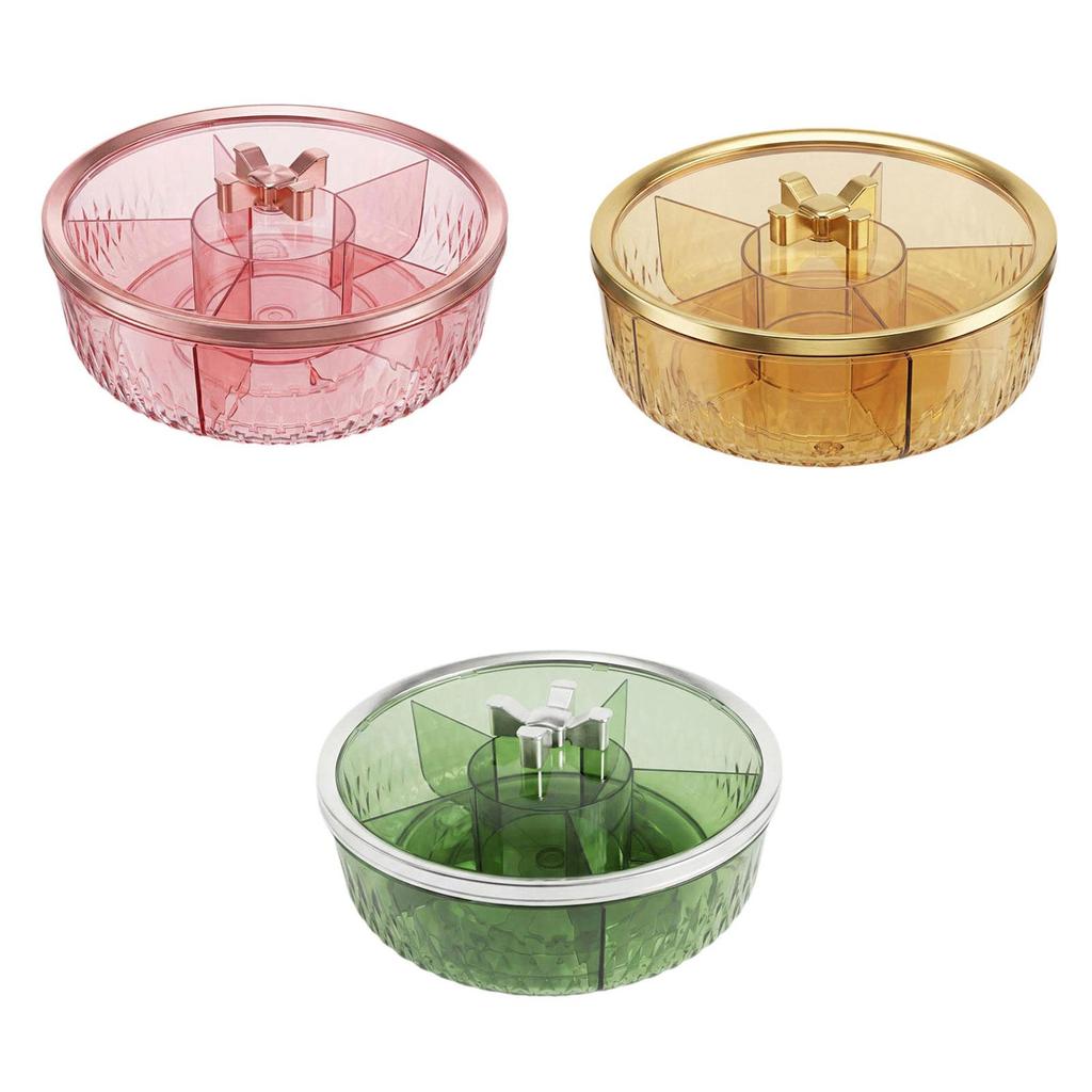 Divided Serving Tray Clear Reusable Dustproof Snacks Box Appetizer Platter Serving Dishes for Snack Cookies Fruits Nuts Kitchen