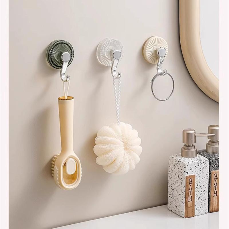 Suction Cup Hooks Powerful Vacuum Waterproof Suction Hook Hanger Bathroom Kitchen Towel Wall Hook Storage Holder Home Accessorie