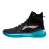 Li Ning YuShuai 13 Boom Cushioning Slip Resistant High top Performance Basketball Shoes Men's Black Blue ABAP065-1