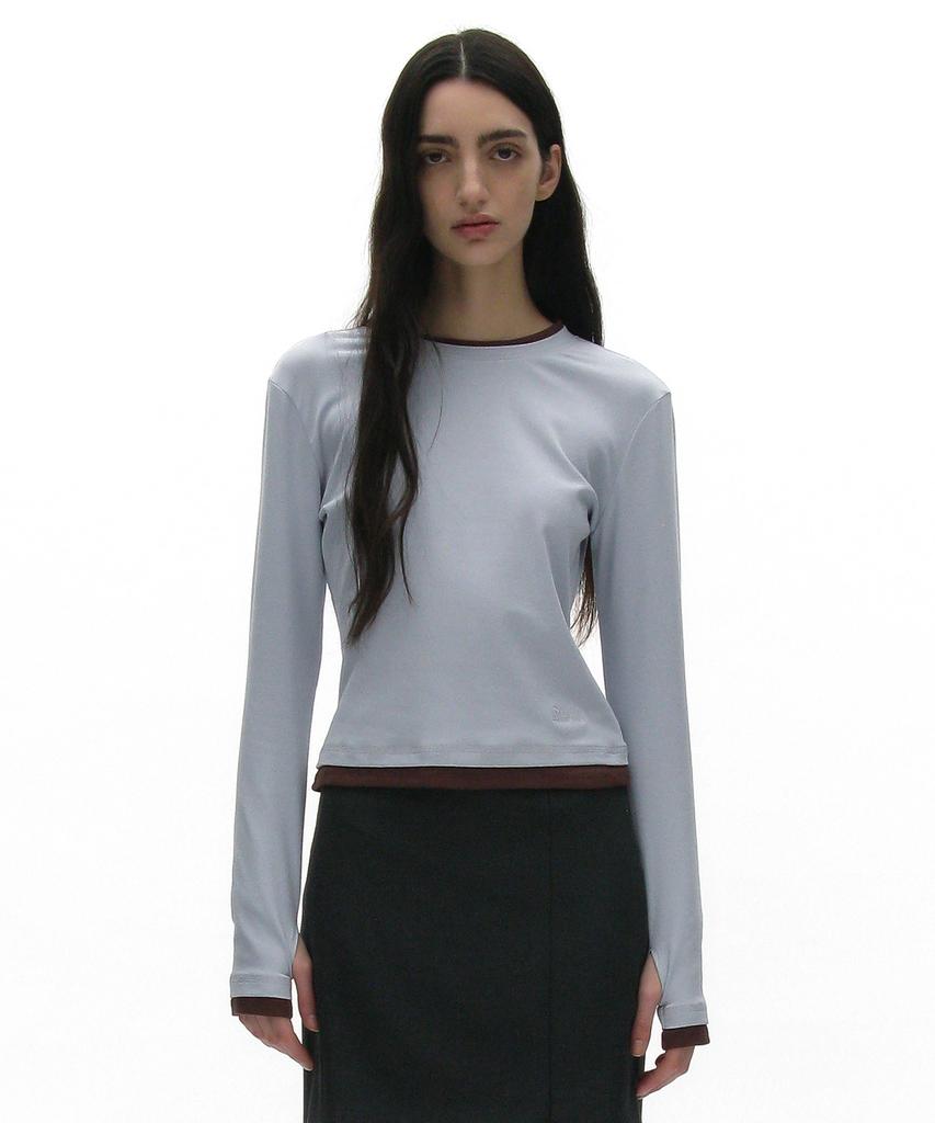 PARTIMENTO WOMEN Pw Double Layered Long Sleeve Tee_12 Colors