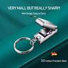 1pcs Keychain Stainless Steel Mini Nail Clipper with Nail File – Foldable Portable Luggage-Shaped Manicure Tool for Travel