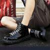 Mirror-effect Sneakers, Glossy Leather Shoes, Trendy Couple Shoes, Casual Shoes, British Style Platform Shoes