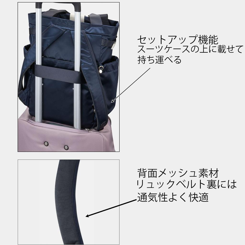 Backpack 13L 540g Lightweight Pockets Easy To Store Black H35 X W24 X D14cm [Kanana Project] PJ-16 No.11903 Women's