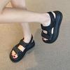 Roman muffin sole sandals summer new Velcro new Chinese casual platform beach shoes