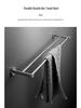 Stainless Steel Wall-Mounted Towel Rack with Storage Shelf, Punch-Free Installation