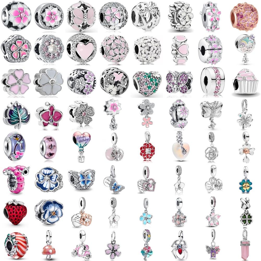 Exquisite925 Silver Flower, Cake Beads Butterfly, Mushroom Exquisite Bracelet Diy Accessories Exquisite Jewelry