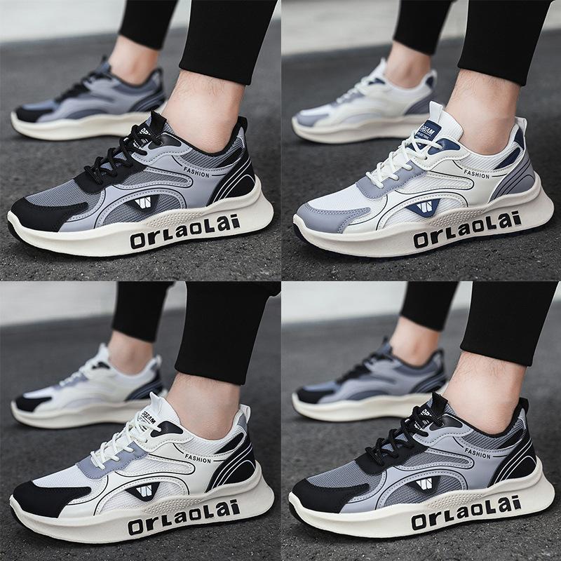 2025 new men's shoes breathable hollow mesh dad shoes men's trendy versatile foreign trade spring and summer casual sports shoes