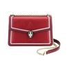 Serpenti Diamond Blast Quilting Calfskin Trim Crossbody Bag, Shoulder Bag Women's Ruby Red 289463