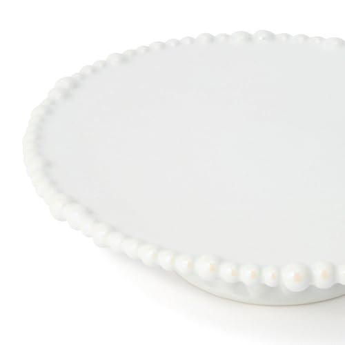 Francfranc Pearl Cake Stand, 1 Tier, White, Servingware, Cake Plate