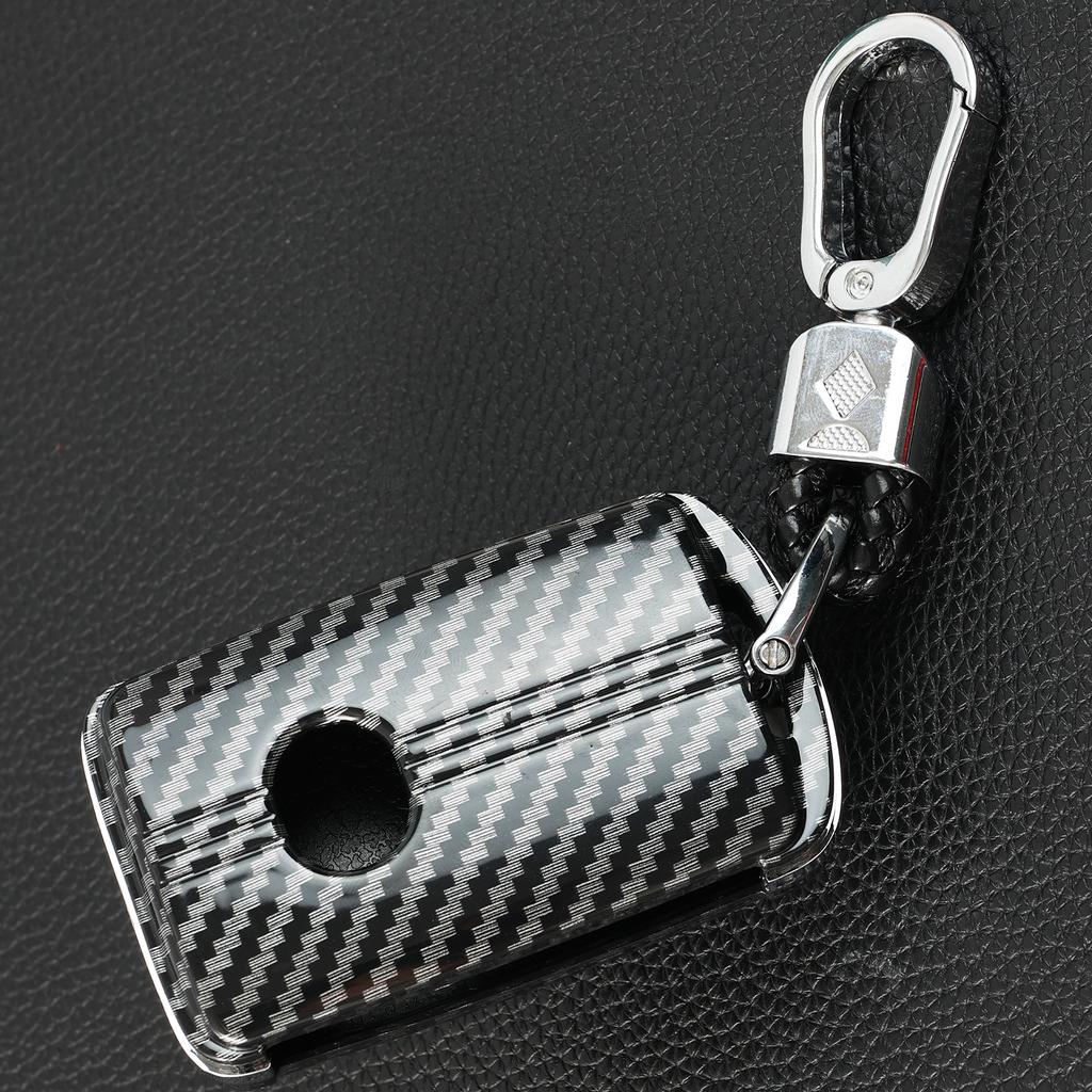 For Mazda 3 6 CX30 CX50 MX5 CX3 CX5 CX9 2021 2022 2023 Remote Carbon Fiber 2 3 4 Button Key Fob Cover Case Shell Holder Protect