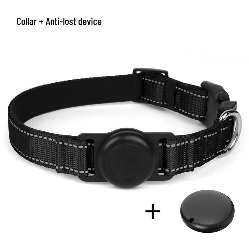Pet Collar GPS Tracker with Airtag Protective Case for iOS & Android