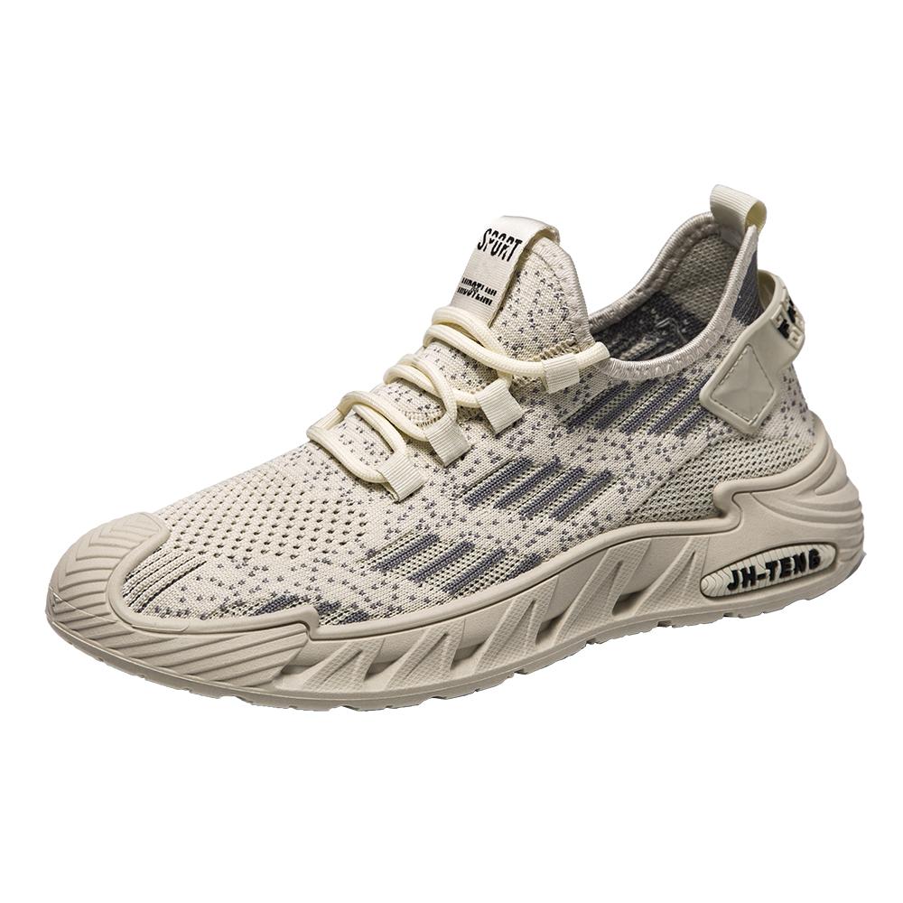 Latest Men s Walking Shoes Designer Fashion Running Sneakers Breathable Sneakers 42 бежевый