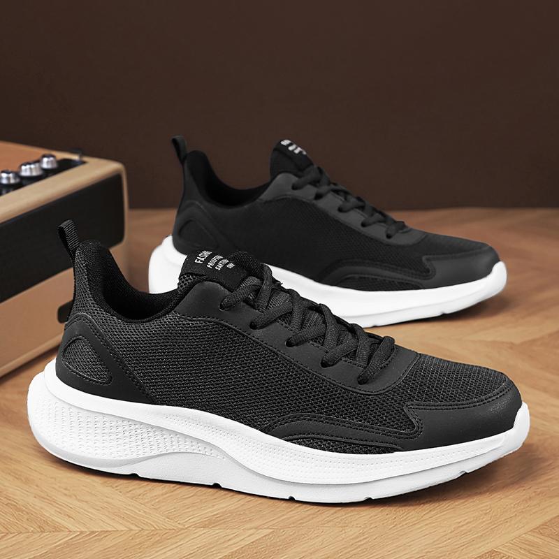 Fitness Exercise Men Breathable Mesh Sneakers Streamlined Appearance Lightweight Daily Outdoor Walking Shoes