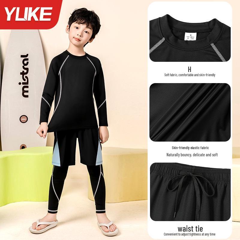 Set sport de băieți cu uscare rapidă, din două piese: Baschet, Fotbal, Strat de bază pentru fitness pentru alergare