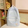 Schoolbag small fresh schoolbag female junior high school students solid color simple ins backpack primary school students light high value cute 