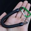 Camping Anti-lost Tools Tackle Elastic Retractable Fishing String Spring Rope Lanyards Carabiner