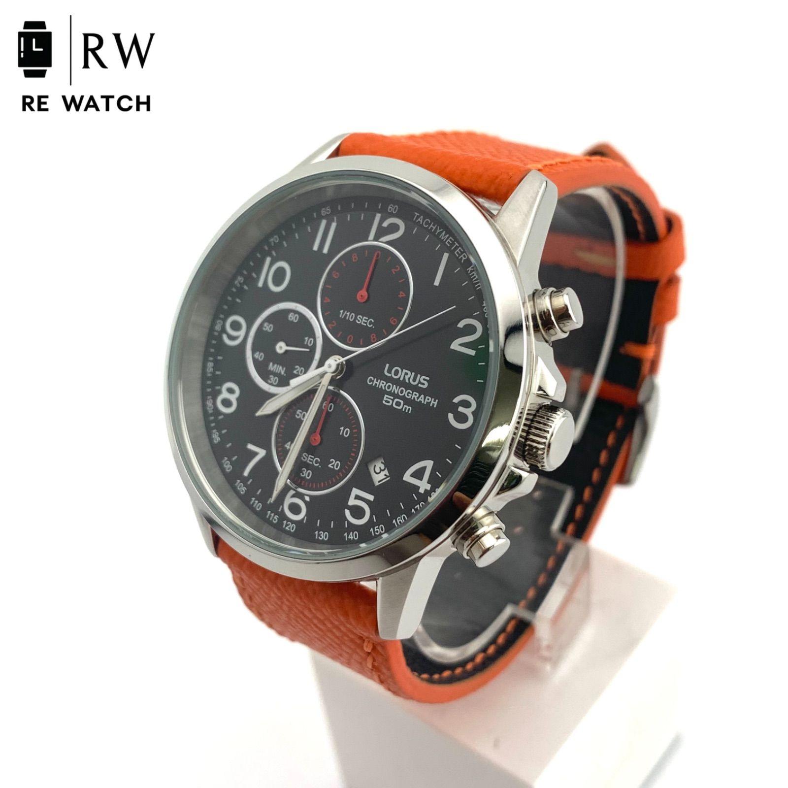 Used [Used] LORUS VD57-X114 Chronograph Watch Orange