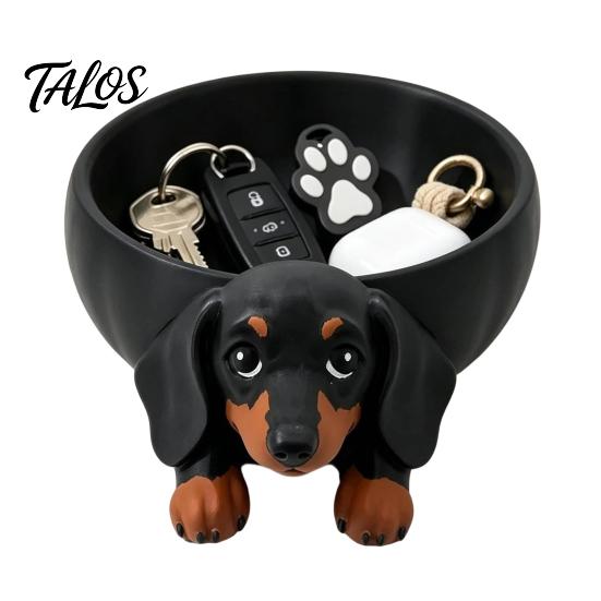 Geburtstagsgeschenke für sie 3D-gedruckte Dackel-Aufbewahrungsschale, Harz-Hundeform Desktop-Organizer Schlüssel Schmuck, Dekorative Münzablage Kleinigkeiten Schale,