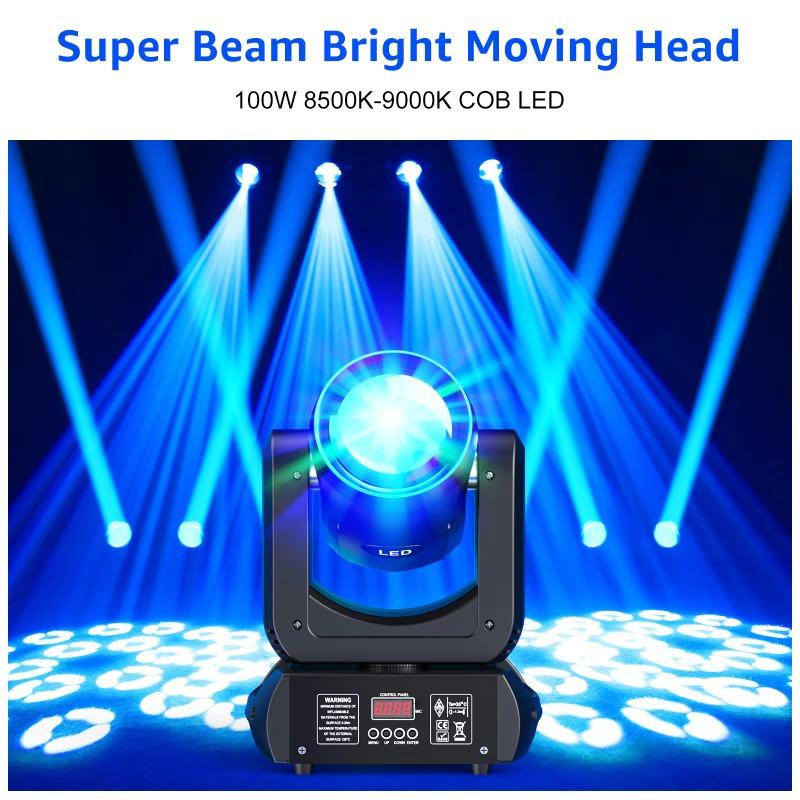 150W Beam Moving Head Stage Light | 8*8 Pattern, 12 Channel RGBW, DMX512/Sound Control - Ideal for Wedding, DJ Party, Disco & Events