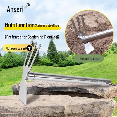 Dual-Purpose Stainless Steel Garden Tool